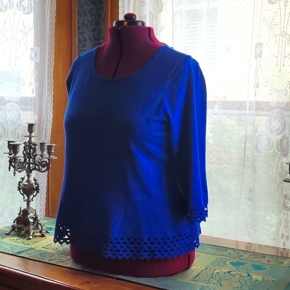 Talbots Royal Blue Sweater 2X - Picture 2 of 7